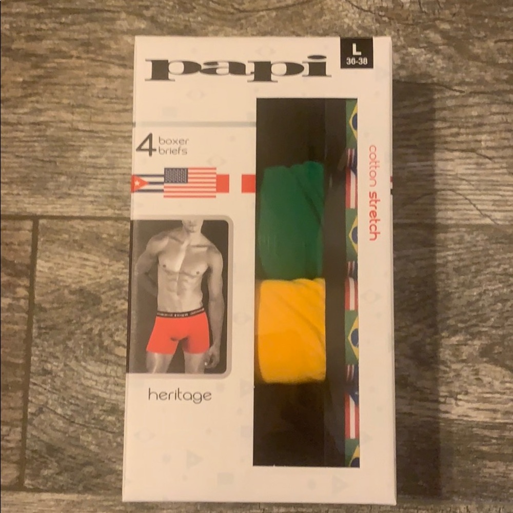 Papi 4 pack heritage boxers size large